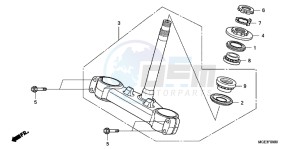 VFR1200FD VFR1200F UK - (E) drawing STEERING STEM