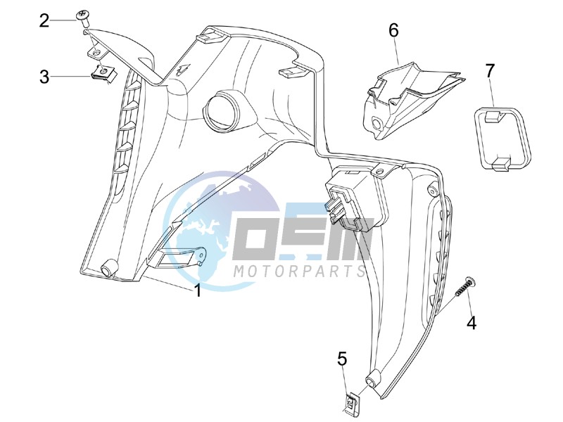 Front glove-box - Knee-guard panel