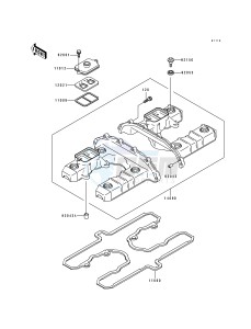 ZR 1100 A [ZR1100 ZEPHYR] (A1-A4) drawing CYLINDER HEAD COVER