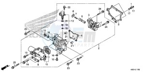 TRX420FA1H TRX420 ED drawing MAIN VALVE BODY