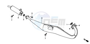 NSR50R drawing EXHAUST MUFFLER