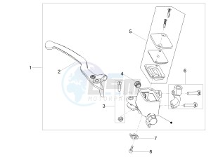 V7 III Racer 750 e4 (NAFTA) drawing Front master cilinder