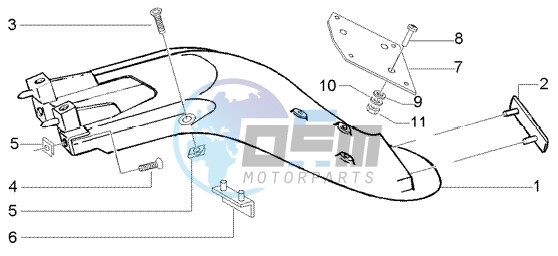 Rear mudguard