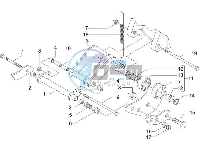 Swinging arm