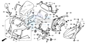 CBF600SA drawing COWL (CBF600S8/SA8)