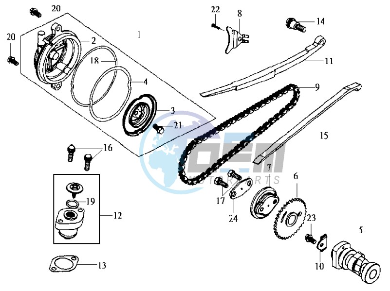 CHAIN /CYLINDER HEAD COVER /