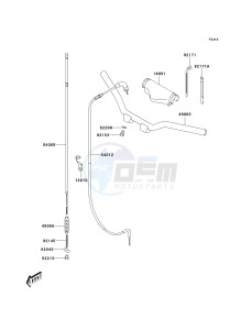 KDX 50 A (A6F) A6F drawing HANDLEBAR