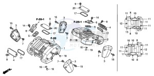 VTX1800C1 drawing CYLINDER HEAD COVER