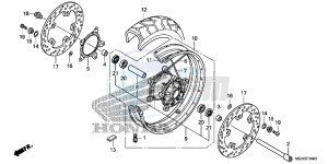 VFR1200XC drawing FRONT WHEEL