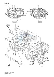 LT-Z400 (E19) drawing CRANKCASE