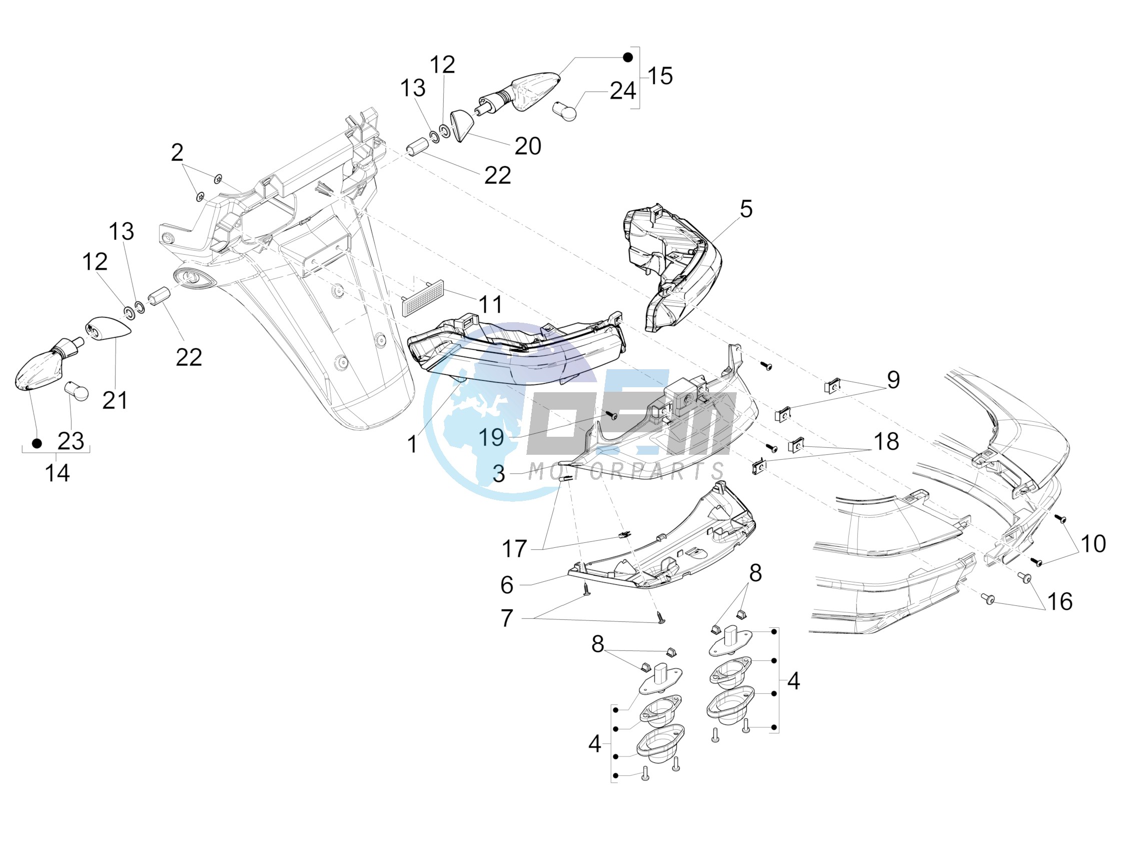 Rear headlamps - Turn signal lamps