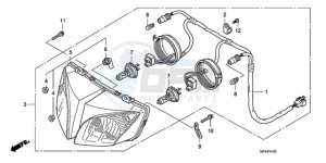 CBF1000S9 France - (F / ABS CMF) drawing HEADLIGHT