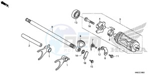 TRX500FAE TRX500FA Europe Direct - (ED) drawing GEARSHIFT FORK/ GEARSHIFT DRUM