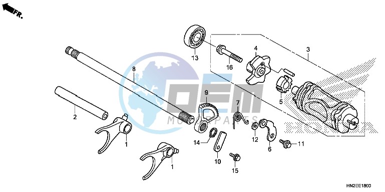 GEARSHIFT FORK/ GEARSHIFT DRUM