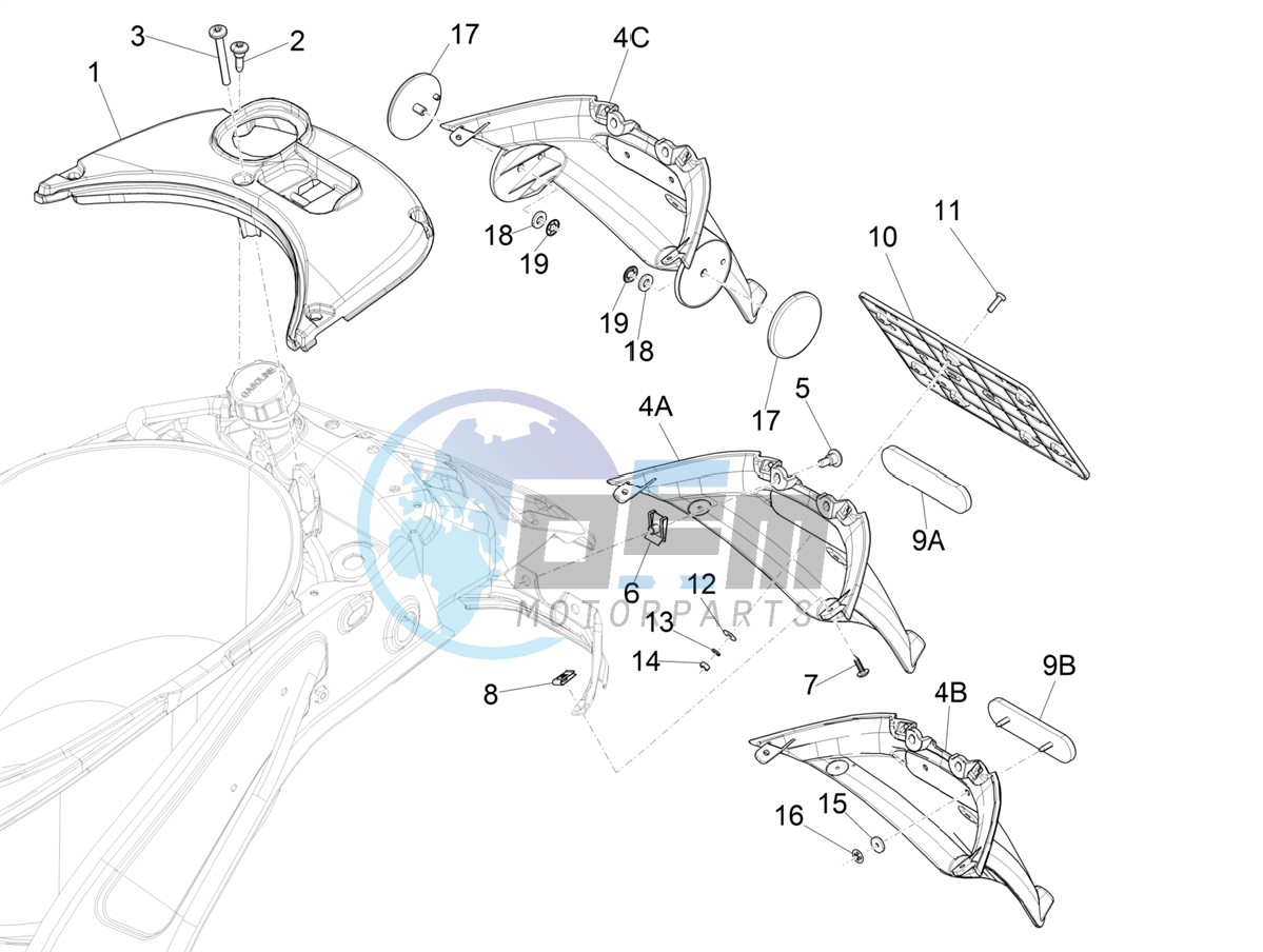 Rear cover - Splash guard