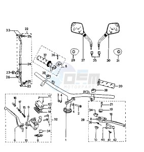 SV GEO - 50 cc drawing STEERING HANDLE (SV 50 SPORT, RG)