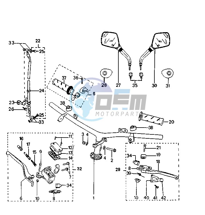 STEERING HANDLE (SV 50 SPORT, RG)