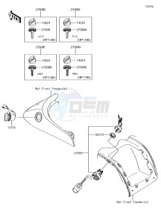 BRUTE FORCE 750 4x4i EPS KVF750GHF EU drawing Ignition Switch