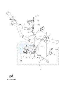 YFM700R YFM700RSE RAPTOR 700R (1VSA 1VSB 1VSC) drawing HANDLE SWITCH & LEVER