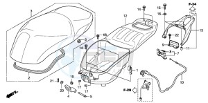 SH300 drawing SEAT/LUGGAGE BOX