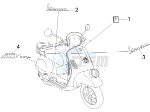 GTV 250 ie drawing Plates - Emblems