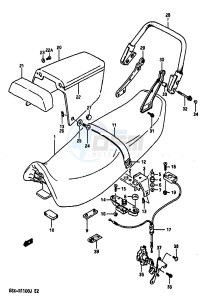 GSX-R1100 (G-H-J) drawing SEAT (MODEL J)