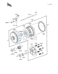 KX 250 C [KX250] (C1) [KX250] drawing CLUTCH -- 83 KX250-C1- -