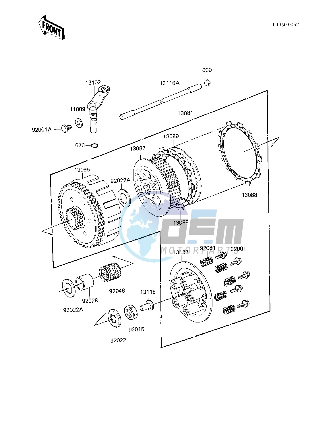 CLUTCH -- 83 KX250-C1- -