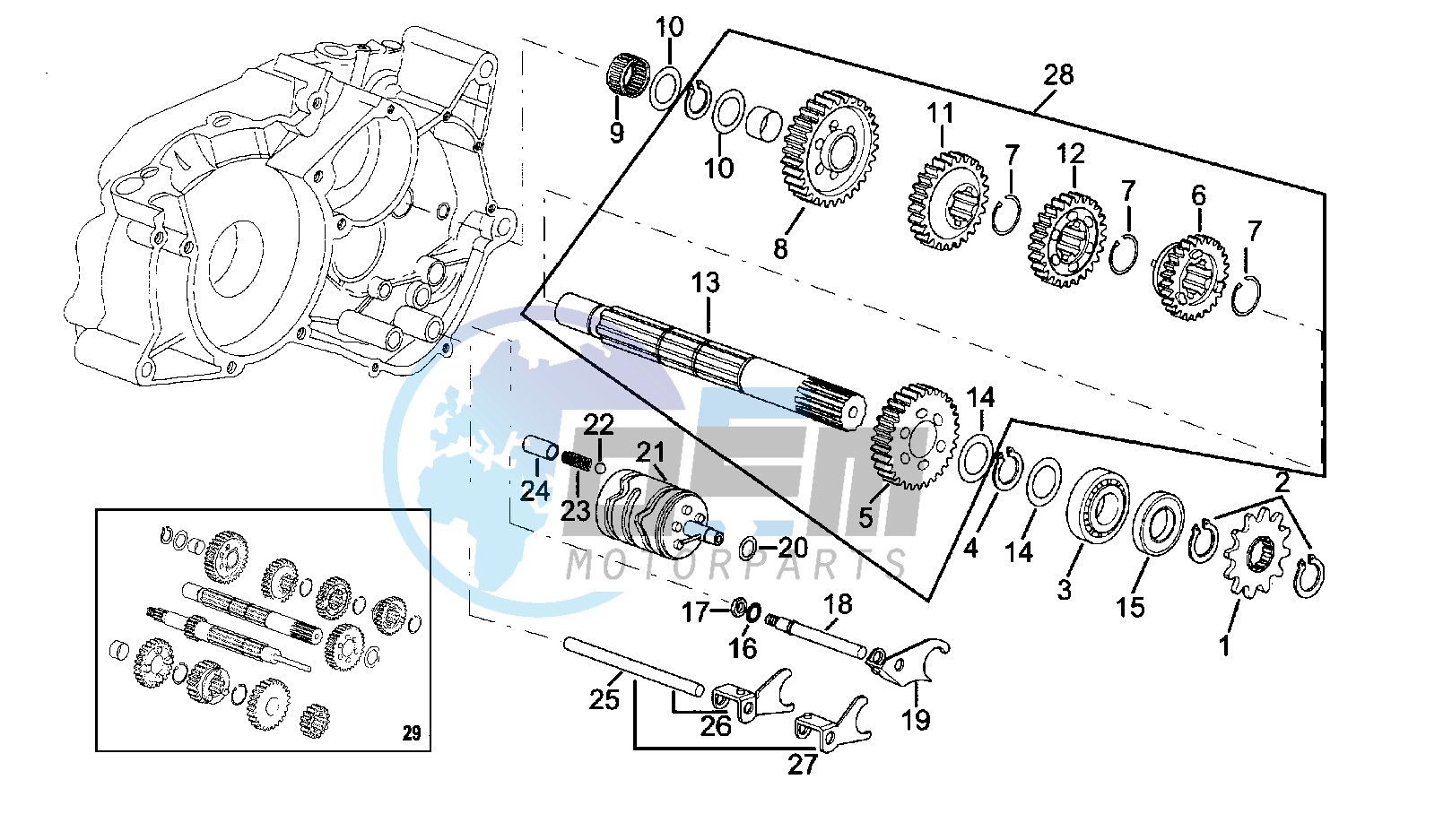 Counter shaft 5 speed