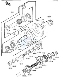 KLT 200 C [KLT200] (C2) | DIFFIRENTIAL AXLE [KLT200] drawing CRANKSHAFT_BALANCER -- 84 KLT200-C2- -