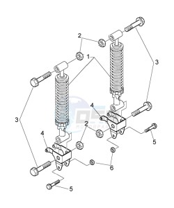 Beverly 500 drawing Rear shock absorbers