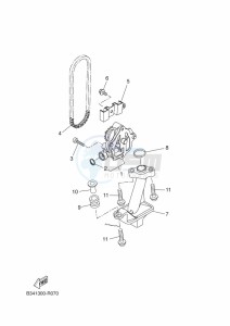 XSR700 MTM690 (BEE1) drawing OIL PUMP