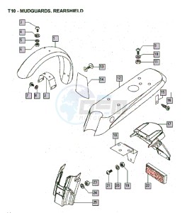 FLEXER_XL_45kmh_K8-L0 50 K8-L0 drawing Mudguards-rearshield