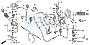 TRX420FPAA Australia - (U / PS) drawing HANDLE LEVER/SWITCH/CABLE