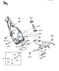 KX 80 G [KX80] (G1-G2) [KX80] drawing FRAME FITTINGS