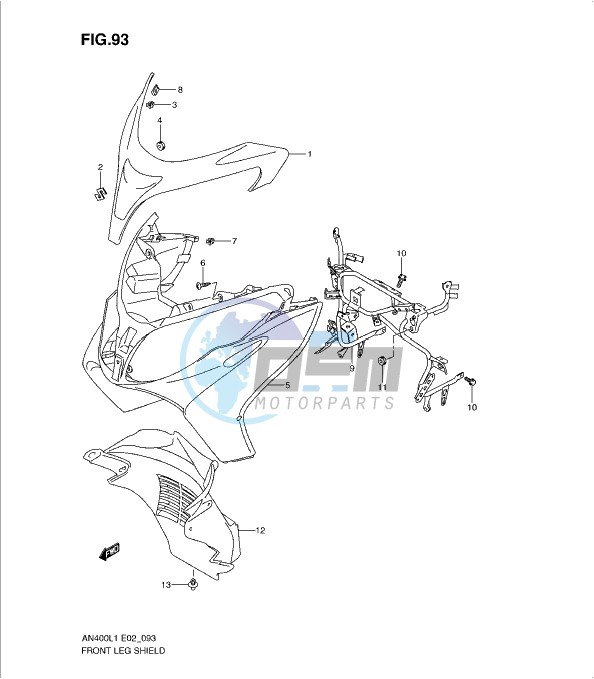 FRONT LEG SHIELD (AN400L1 E2)