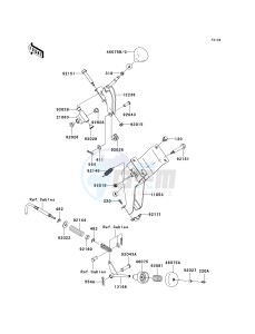 KAF 400 B [MULE 600] (B6F-B9F) B7F drawing SHIFT LEVER-- S- -