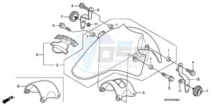 CBR125RW9 Australia - (U) drawing FRONT FENDER