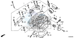 CRF250LAH CRF250LA ED drawing CYLINDER HEAD