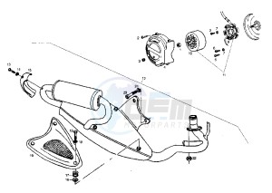 GP 1 - 50 cc drawing FLYWHEEL-EXHAUST