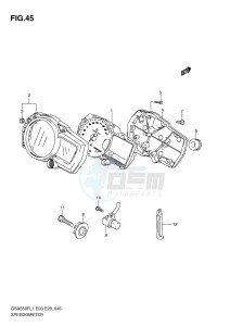 GSX650F (E3-E28) Katana drawing SPEEDOMETER (GSX650FL1 E28)