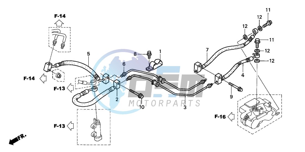 REAR BRAKE HOSE (ST1300)