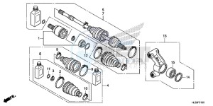 SXS700M4H Europe Direct - (ED) drawing REAR KNUCKLE/REAR DRIVESHAFT