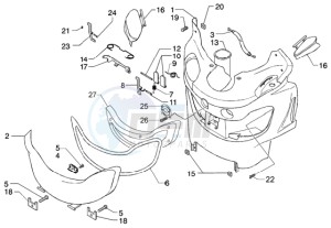 X9 125 Evolution drawing Front top case