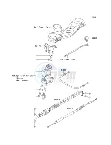 ZX 1000 D [NINJA ZX-10R] (D6F-D7FA) D7FA drawing CABLES