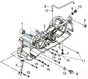 JOYRIDE 200i drawing CRANKCASE LEFT