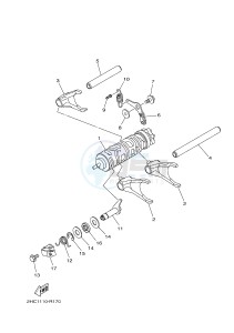 YXZ1000ES YXZ10YPSG YXZ1000R EPS SPECIAL EDITION (2HC8) drawing SHIFT CAM & FORK