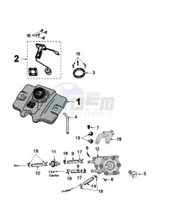 FIGHT 4 50 4T DARKSIDE drawing TANK AND FUEL PUMP