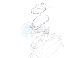 125 4T 3V ie Primavera (APAC) drawing Helmet huosing - Undersaddle