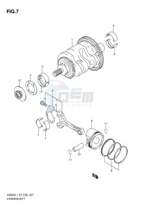 AN650 (E3-E28) Burgman drawing CRANKSHAFT